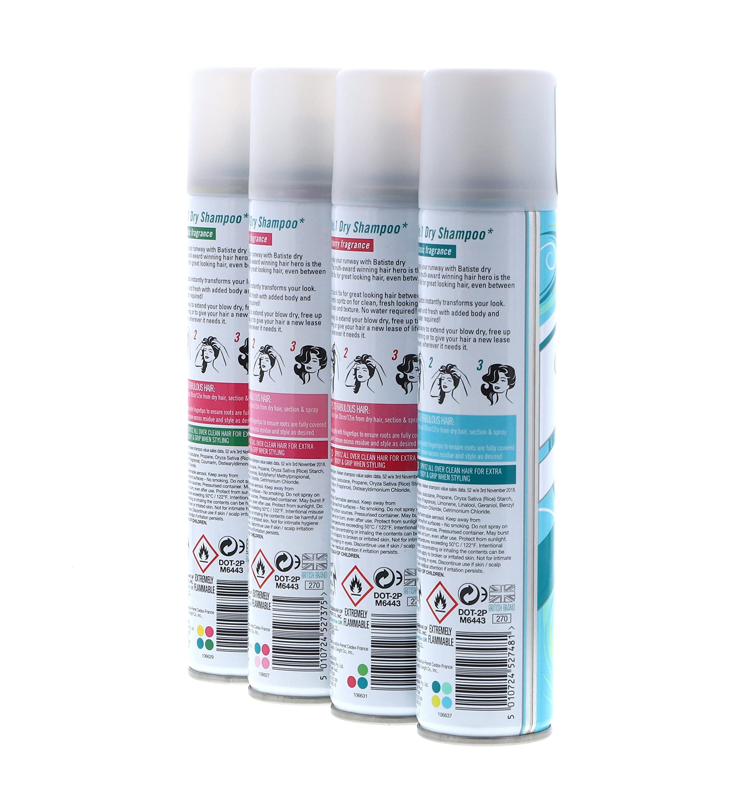 Batiste champu seco aplicacion en cabello para refrescar entre lavados.