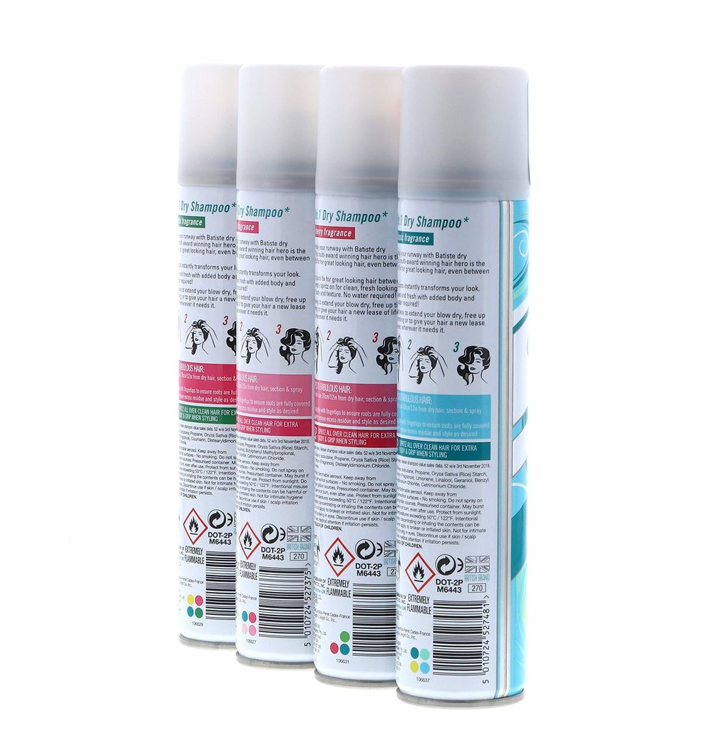 Batiste champu seco aplicacion en cabello para refrescar entre lavados.
