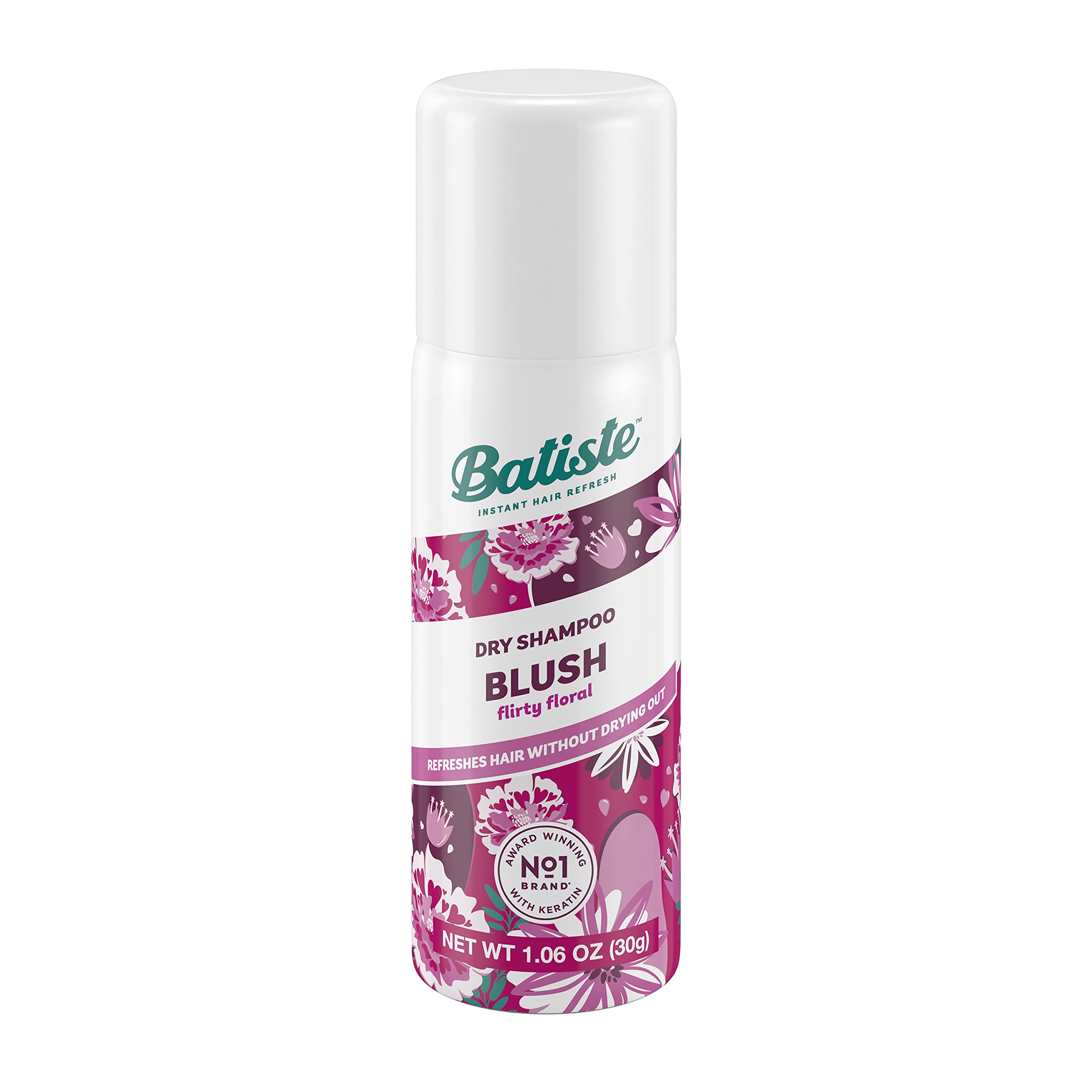Batiste champú seco floral y frutal rosado, atomizador para aplicación rápida