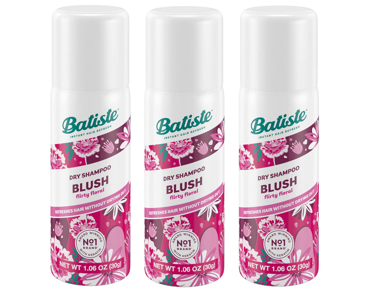 Batiste champú seco floral y frutal rosado, conjunto de 3, refresca entre lavados