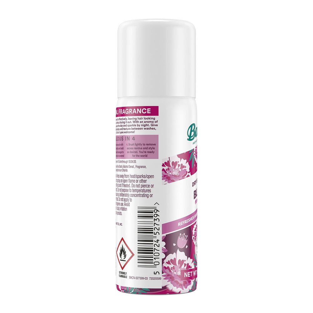 Batiste champú seco floral y frutal rosado, polvo ligero que absorbe grasa