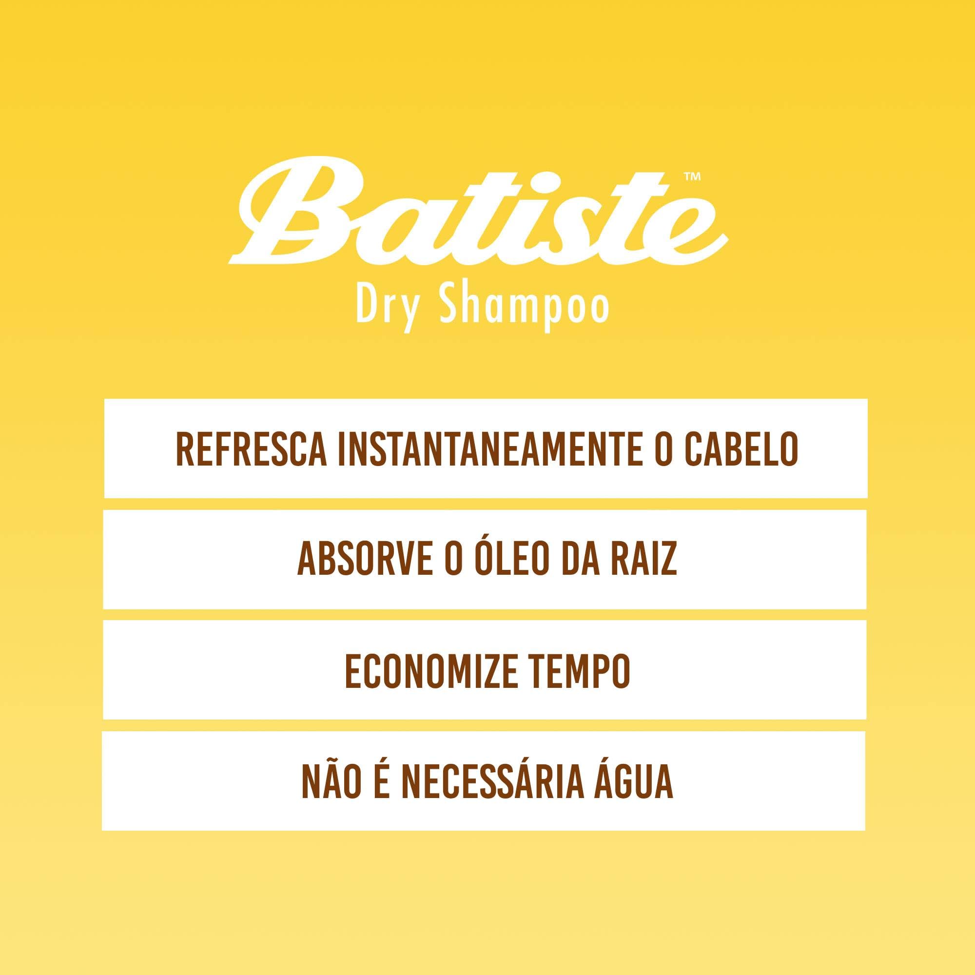 Batiste Champú Seco Rubio: aplicación entre lavados para refrescar sin agua.