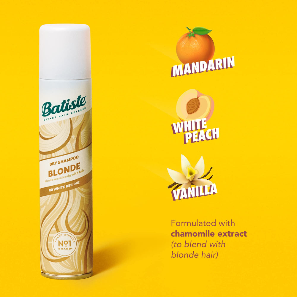 Batiste Champú Seco Rubio: sin agua, aporta textura y cuerpo al cabello.