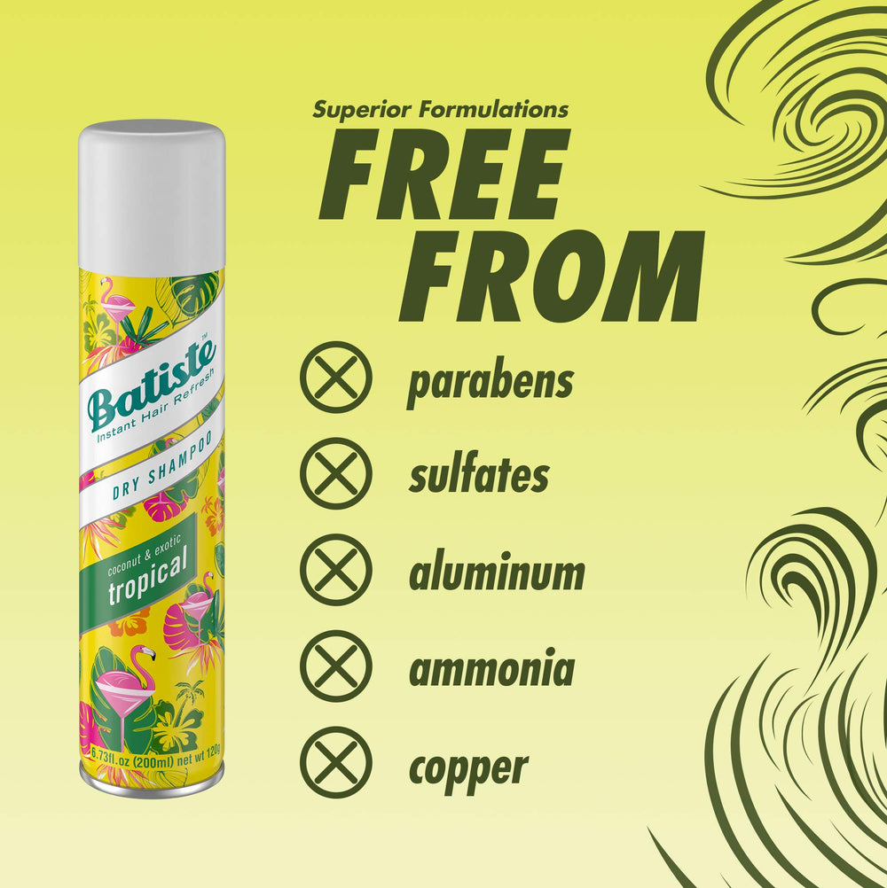 Batiste Champú Seco Tropical, ideal para viajes