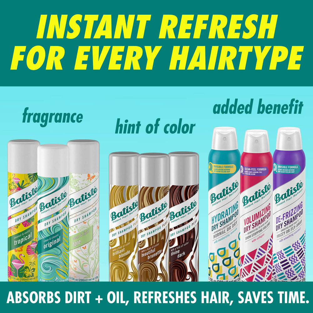 Batiste Champú Seco Tropical, uso rápido entre lavados