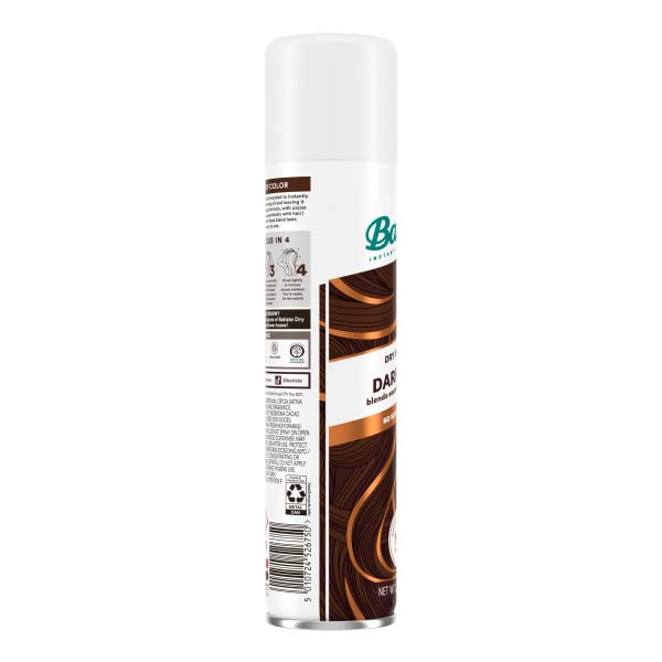 Batiste champú seco divino oscuro: práctico paquete de 6 para casa o viaje