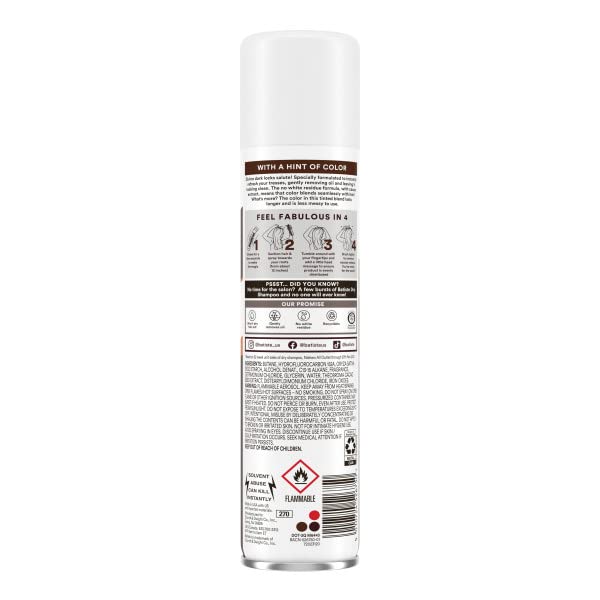 Batiste Shampoing Sec Divine Dark, pulvérisation rapide et discrète.