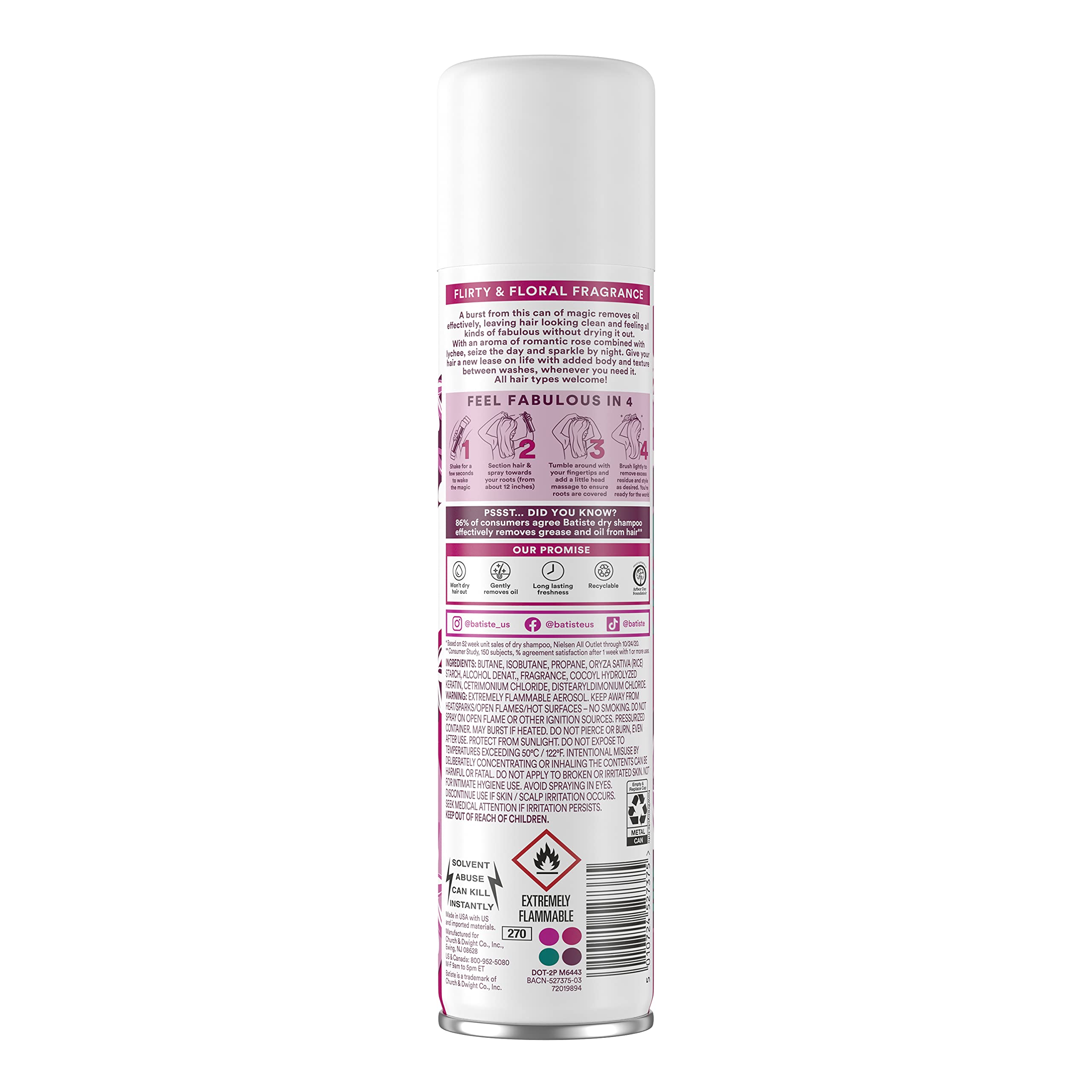 Batiste Blush aporta textura y volumen ligero para peinado rápido