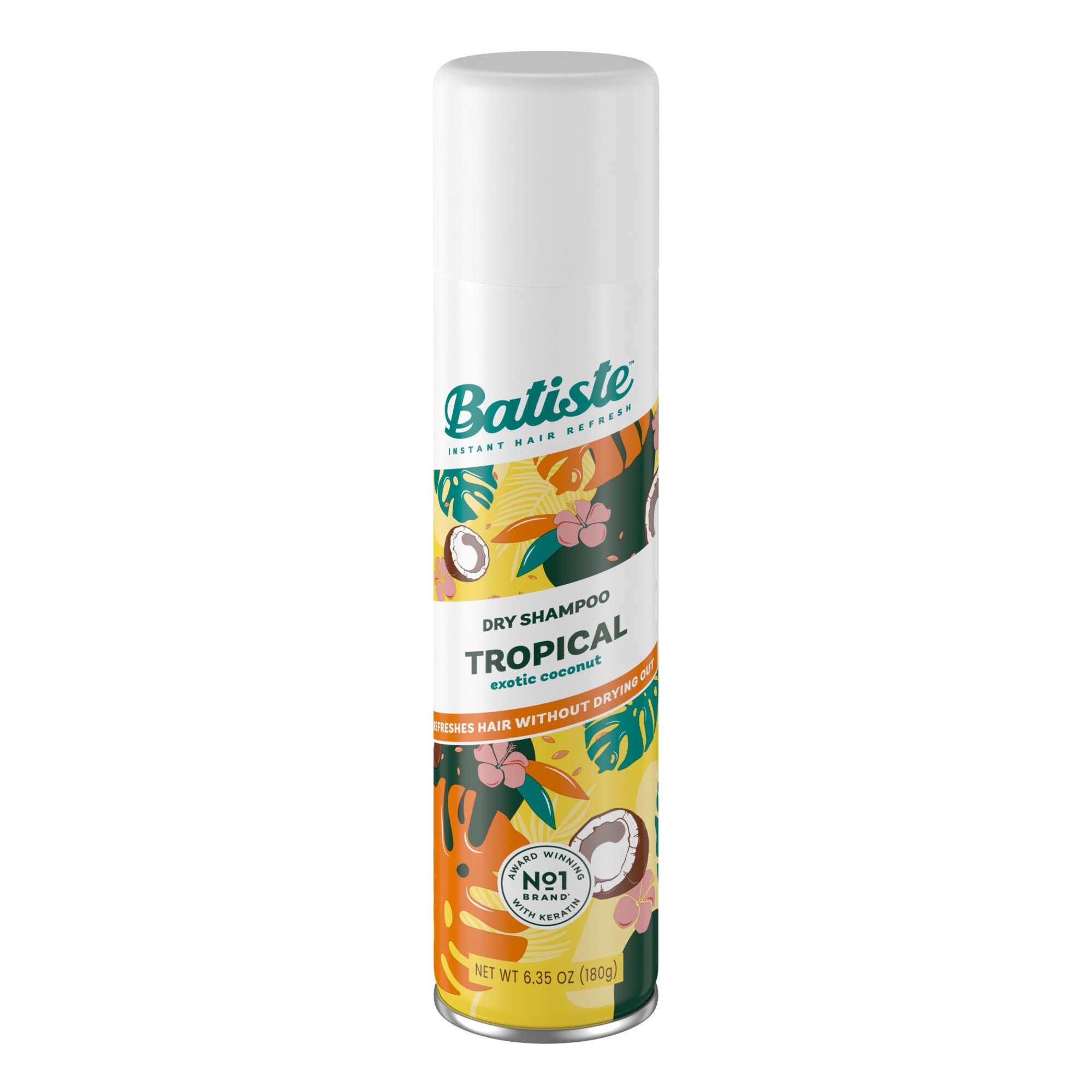 Batiste Tropical: botella de champú seco para refrescar entre lavados y aportar cuerpo.