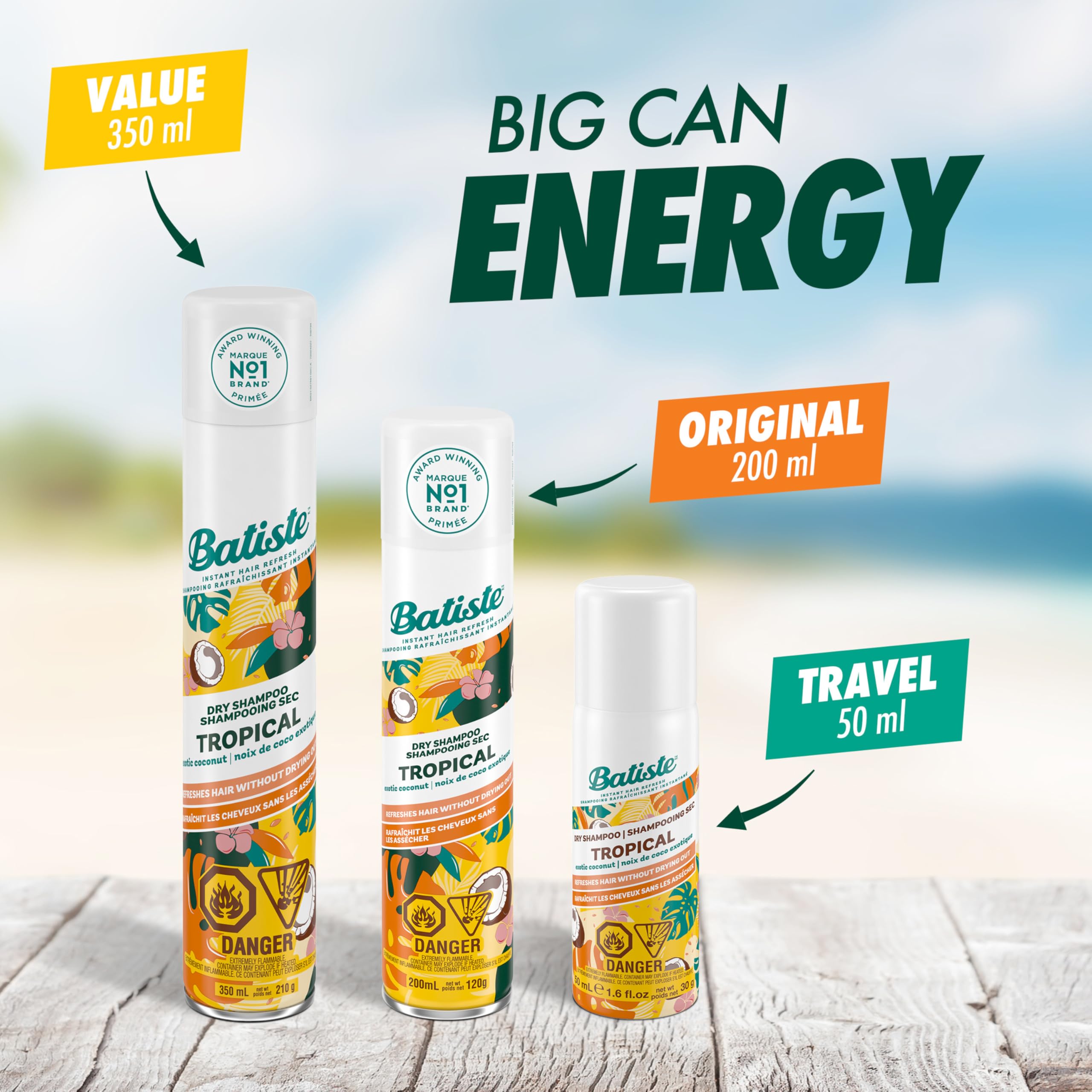 Batiste Tropical olor exótico — sensación de limpieza durante el día.