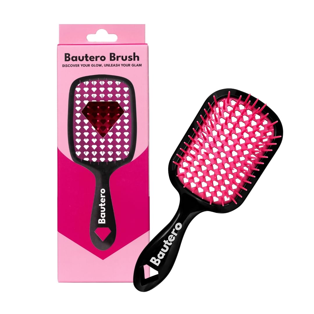 Bautero cepillo desenredador para cabello mojado facilita un desliz suave y sin dolor.