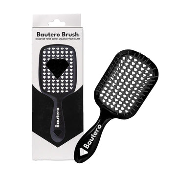 Bautero cepillo desenredante con dientes flexibles para desliz sin dolor en todo tipo de cabello