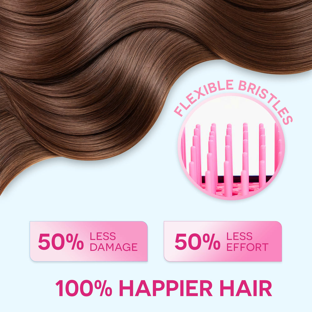 Cepillo Bautero para uso diario y viaje, compacto para cuidar el cabello en cualquier lugar.