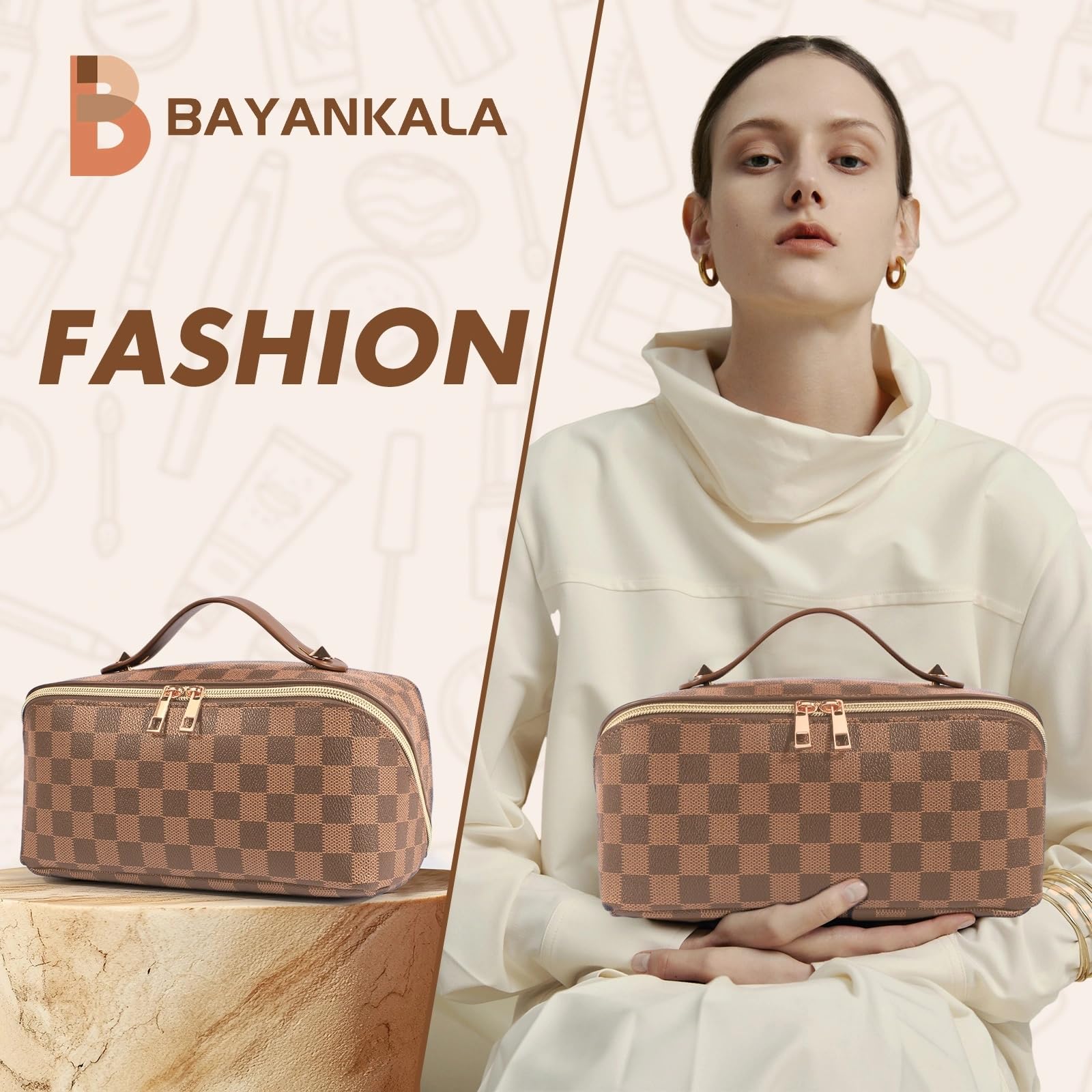 BAYANKALA diseño versátil sirve como neceser, bolso o accesorio de viaje.