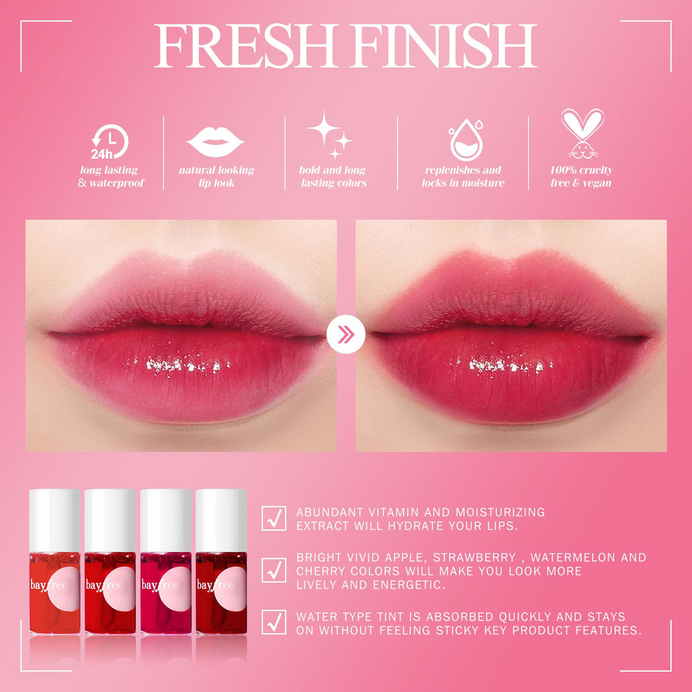 Bayfree tinte labial resistente al agua para retoques duraderos