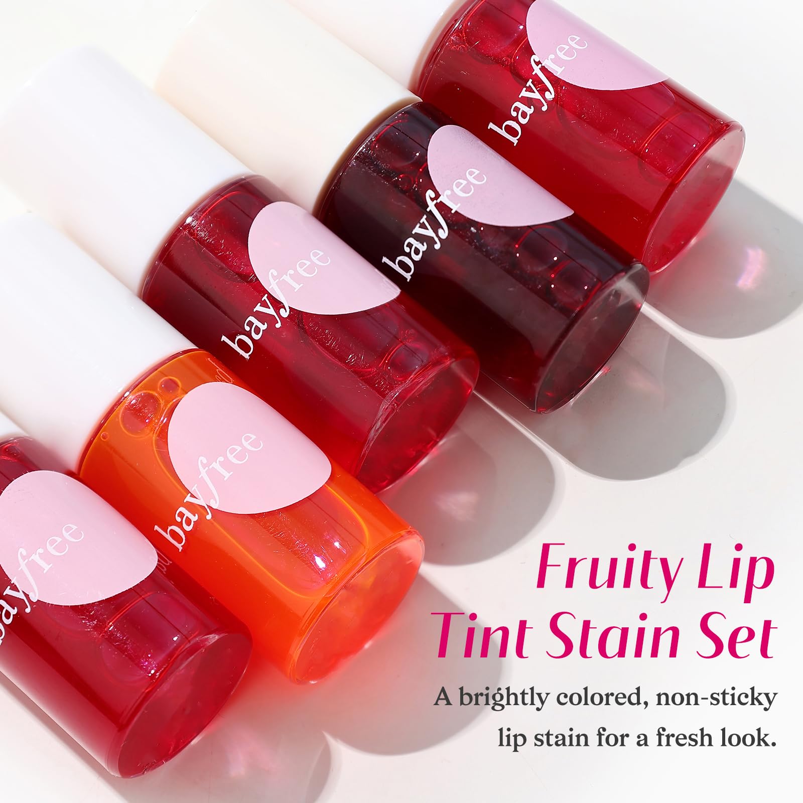 bayfree set de tintes labiales: estuche compacto para retoques.