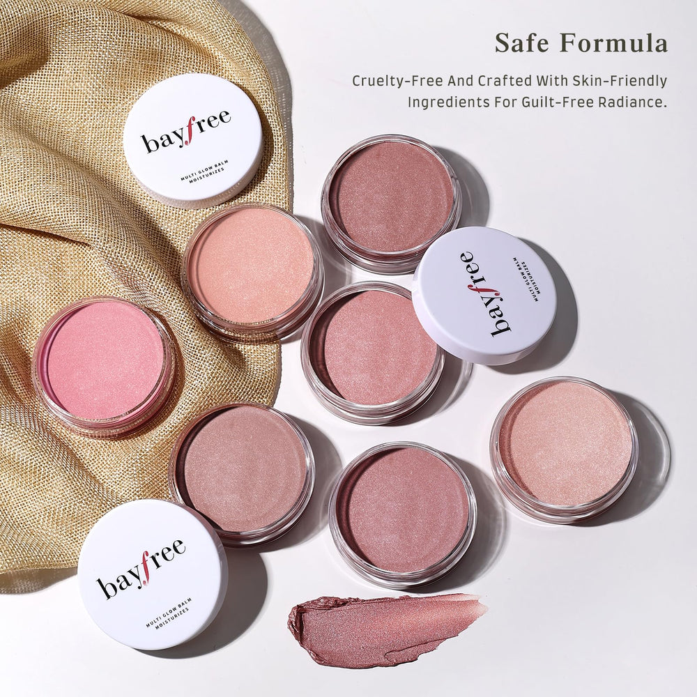 bayfree Multi Glow Balm uso fácil con dedos para un look ligero.