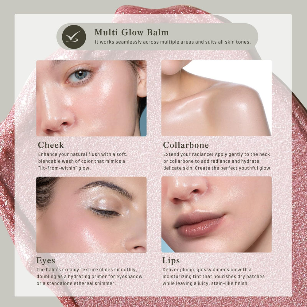 Bayfree Multi Glow Balm, iluminación suave que ilumina rostro.