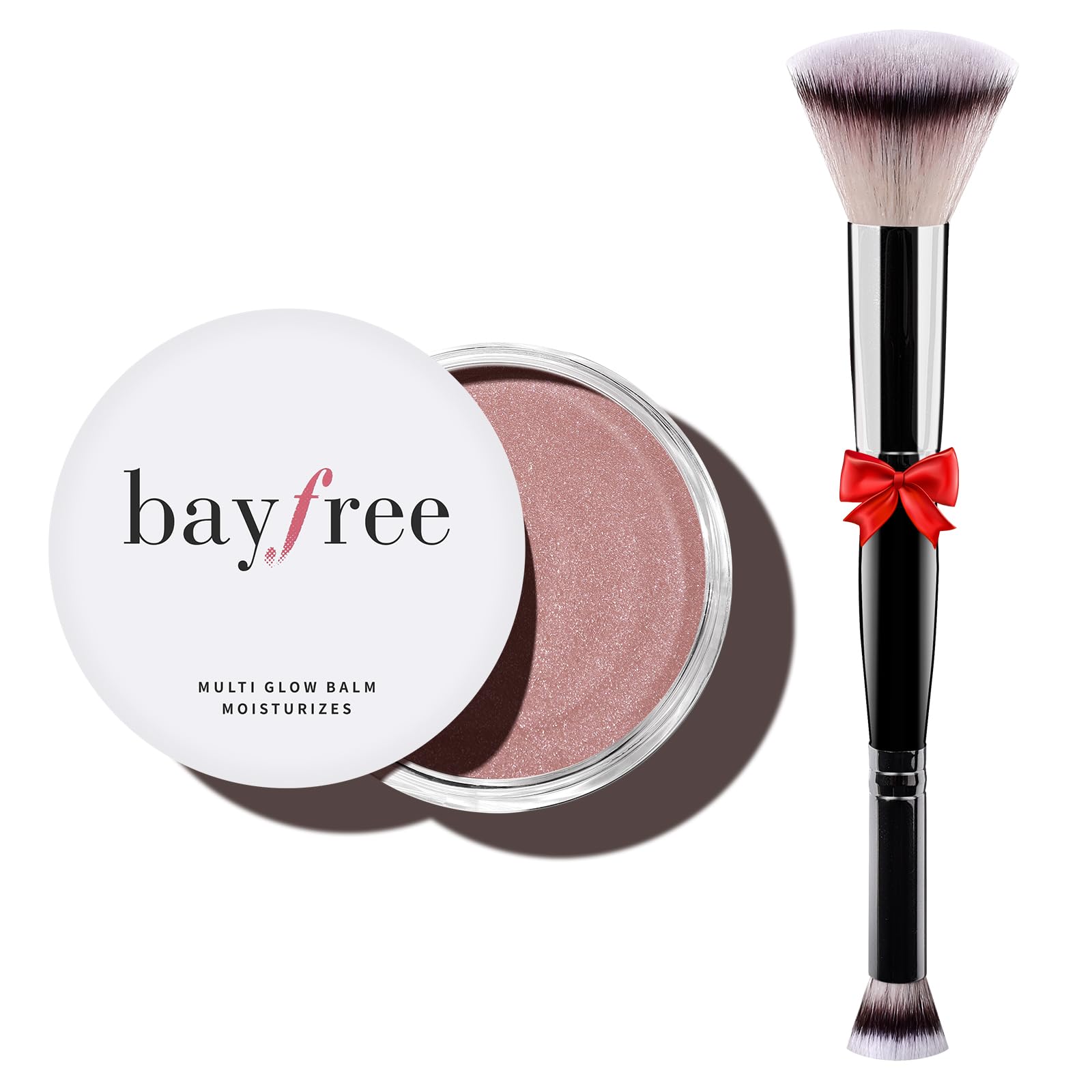 bayfree Multi Glow Balm Set con aplicador doble para un acabado suave y homogéneo