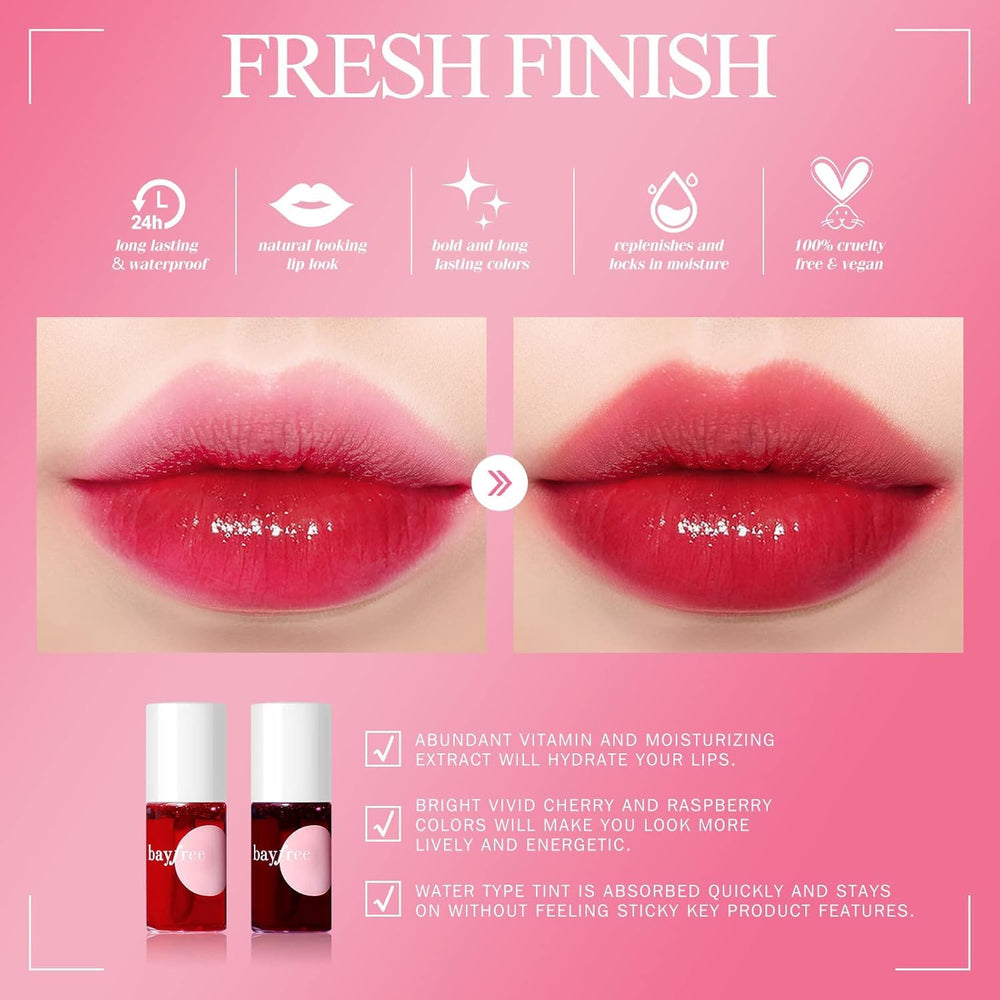 bayfree tinte labial resistente al agua para uso diario.
