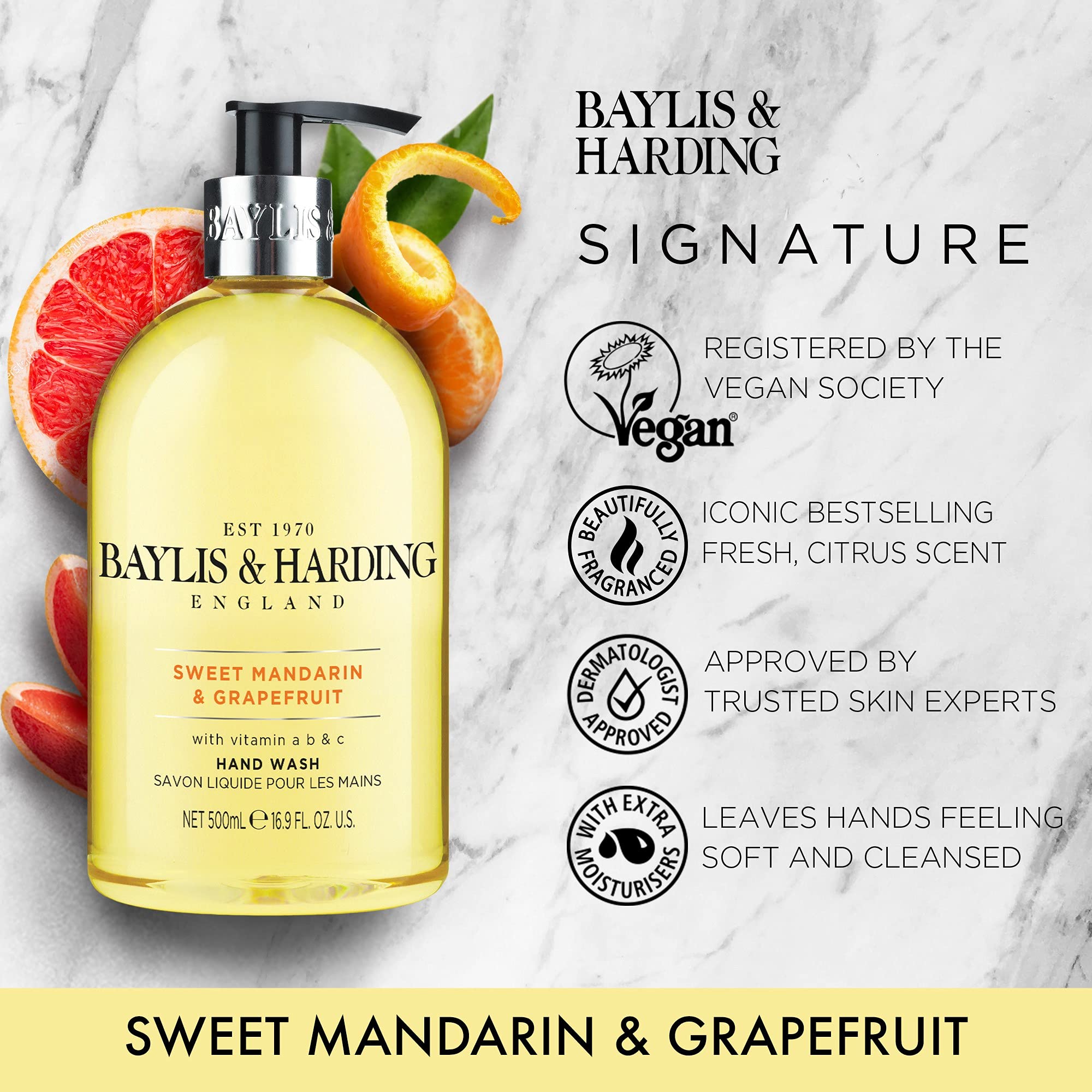 Envase reciclable Baylis & Harding con material PCR en 500 ml