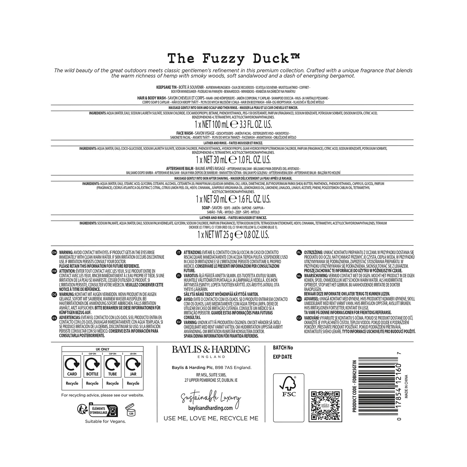 Diseño apotecario rústico de Baylis & Harding Fuzzy Duck.