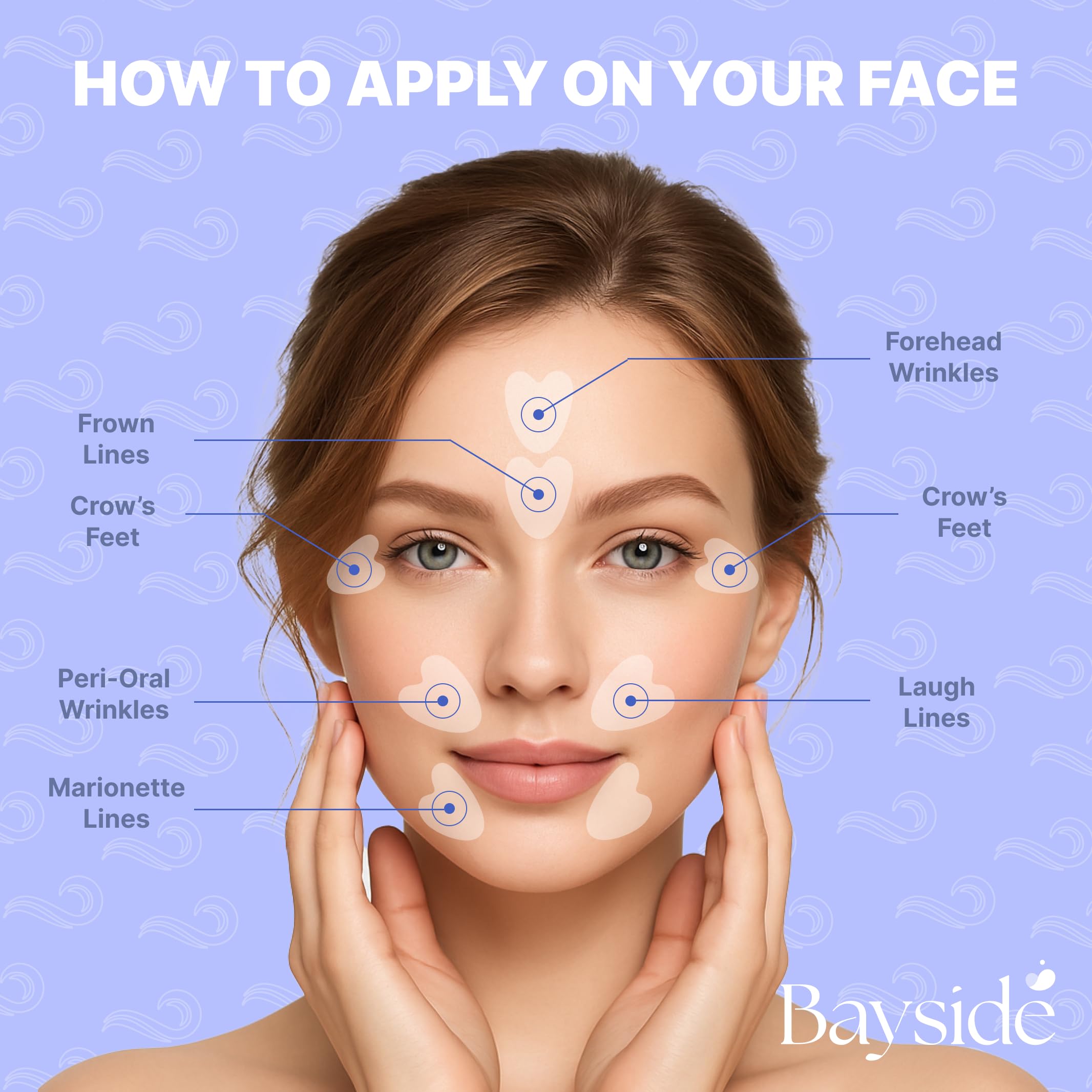 Parche Bayside con cafeína y retinol, cuidado nocturno de la piel.