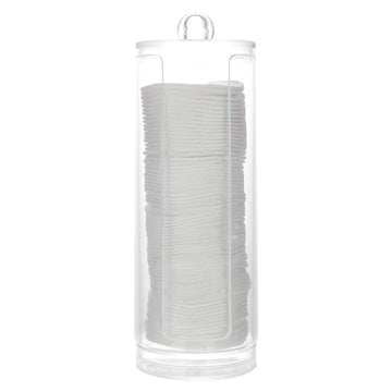 BBDOU organizador de algodon con dispensador acrilico, ideal para acceso rapido durante la rutina.