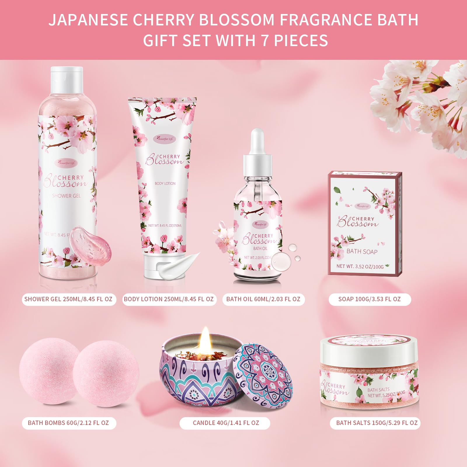 BBlove aceite de baño flor de cerezo japonesa: masaje relajante