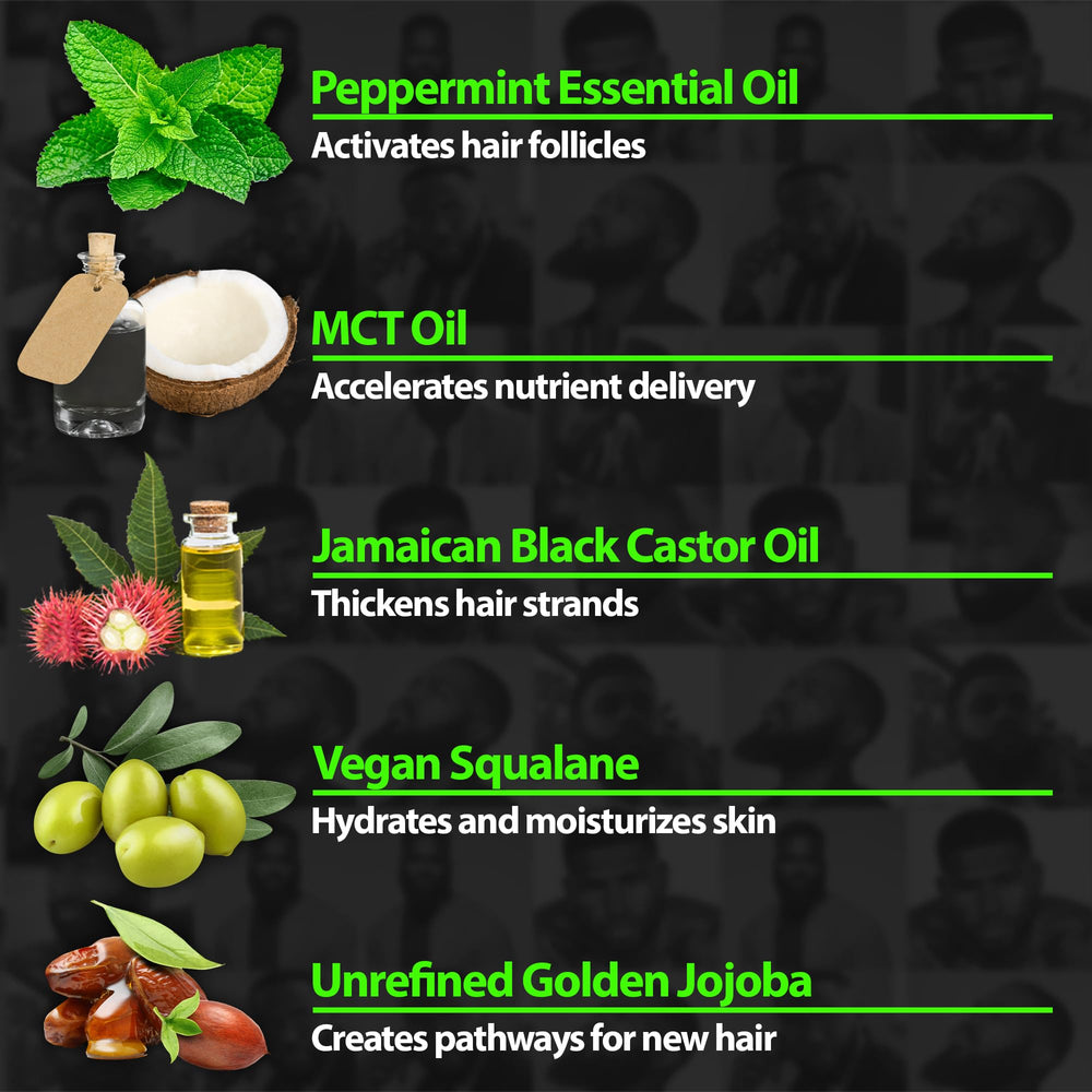 Flacon d huile GROW de BBS Best Beard Stuff prêt à l utilisation.