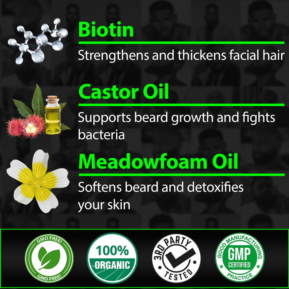 Meadowfoam de BBS Best Beard Stuff cuida y suaviza el vello.