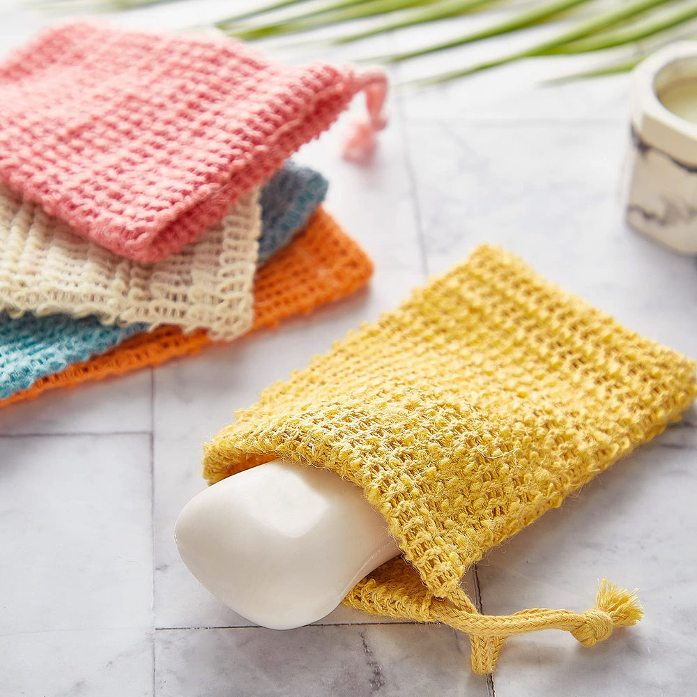 BBTO bolsa exfoliante para jabón en naranja, ayuda a liberar fragancia.