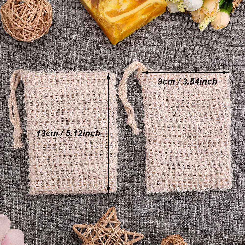 BBTO bolsa jabón fibra natural para colgar y secar entre usos