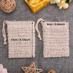 BBTO bolsa jabón fibra natural para colgar y secar entre usos