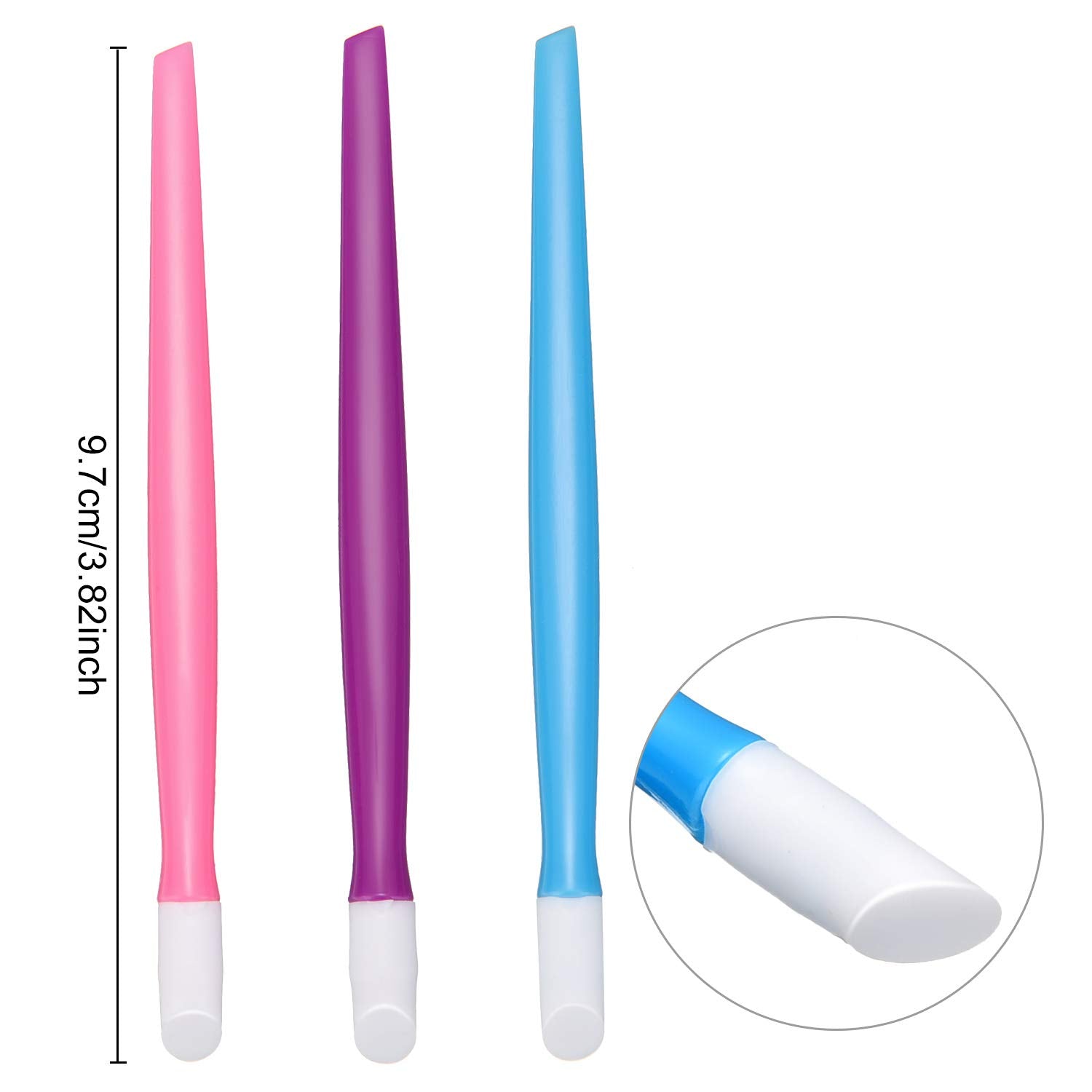 BBTO empujador de cutícula silicona colores brillantes para distinguir tareas de manicura.