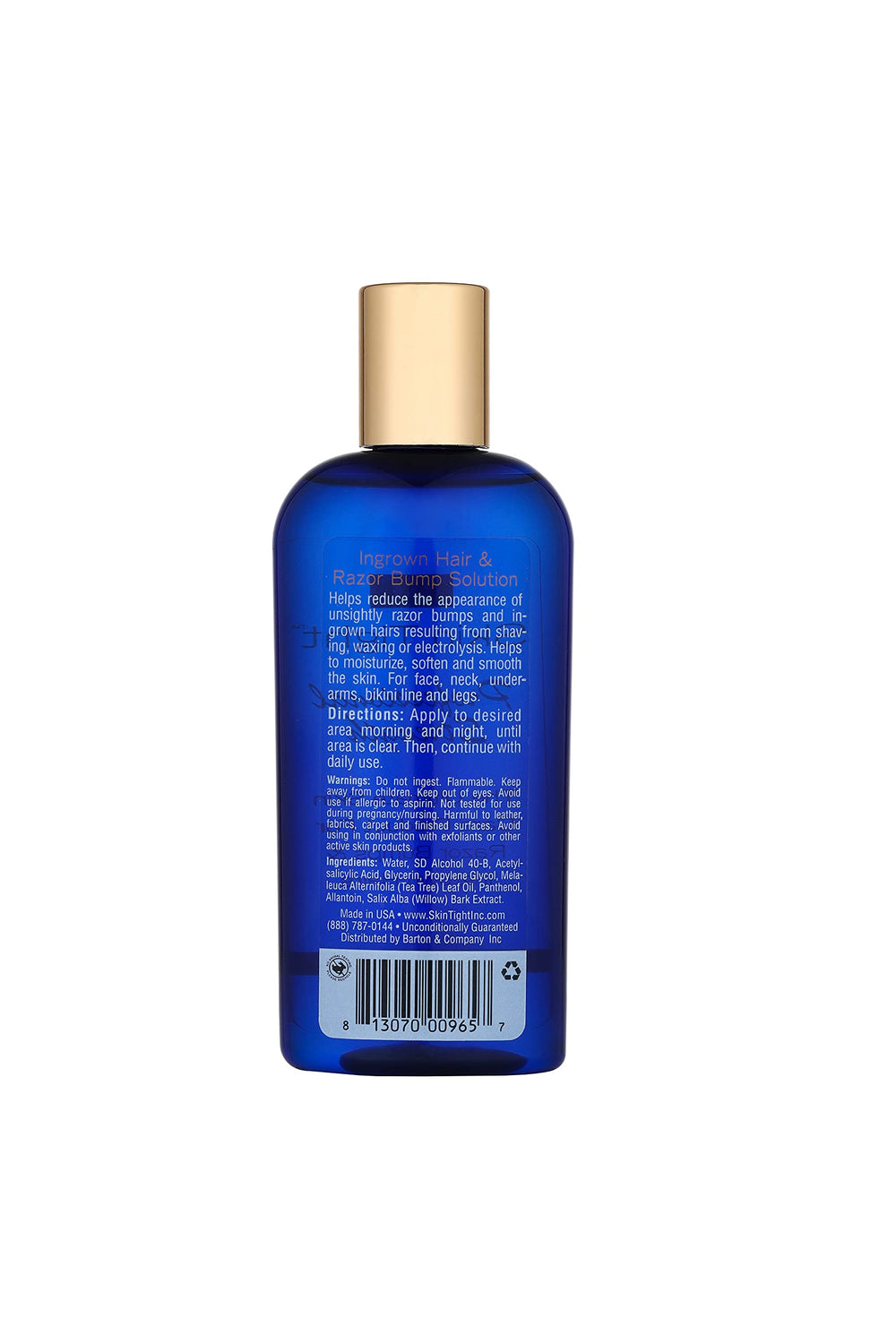 Aplicación suave de B&C SKIN TIGHT loción para cuidar la piel tras el afeitado