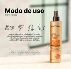 Be Natural Lisso Keratina: keratina infundida para cabello liso y controlado.