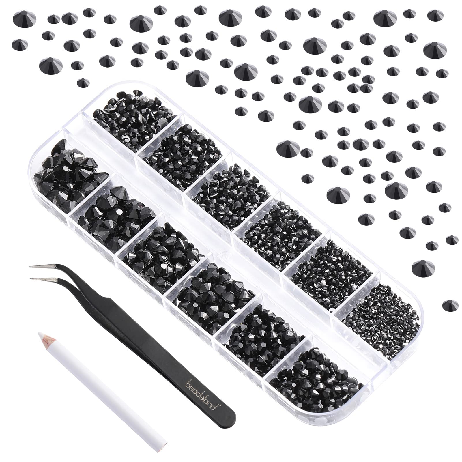 Beadsland cristales para maquillaje de ojos brillo intenso estilo llamativo