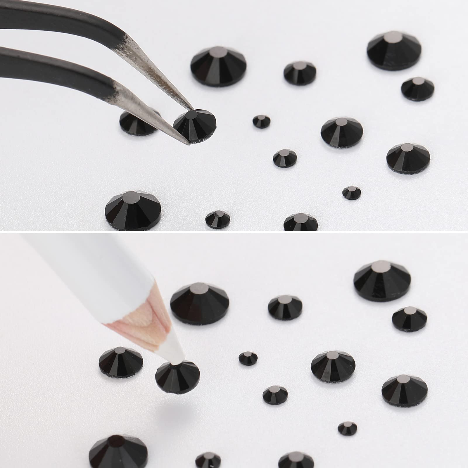 Beadsland cristales negros para decoraciones en prendas y accesorios