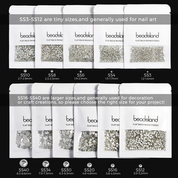 Beadsland paquete de 288 piezas SS34 para manualidades.