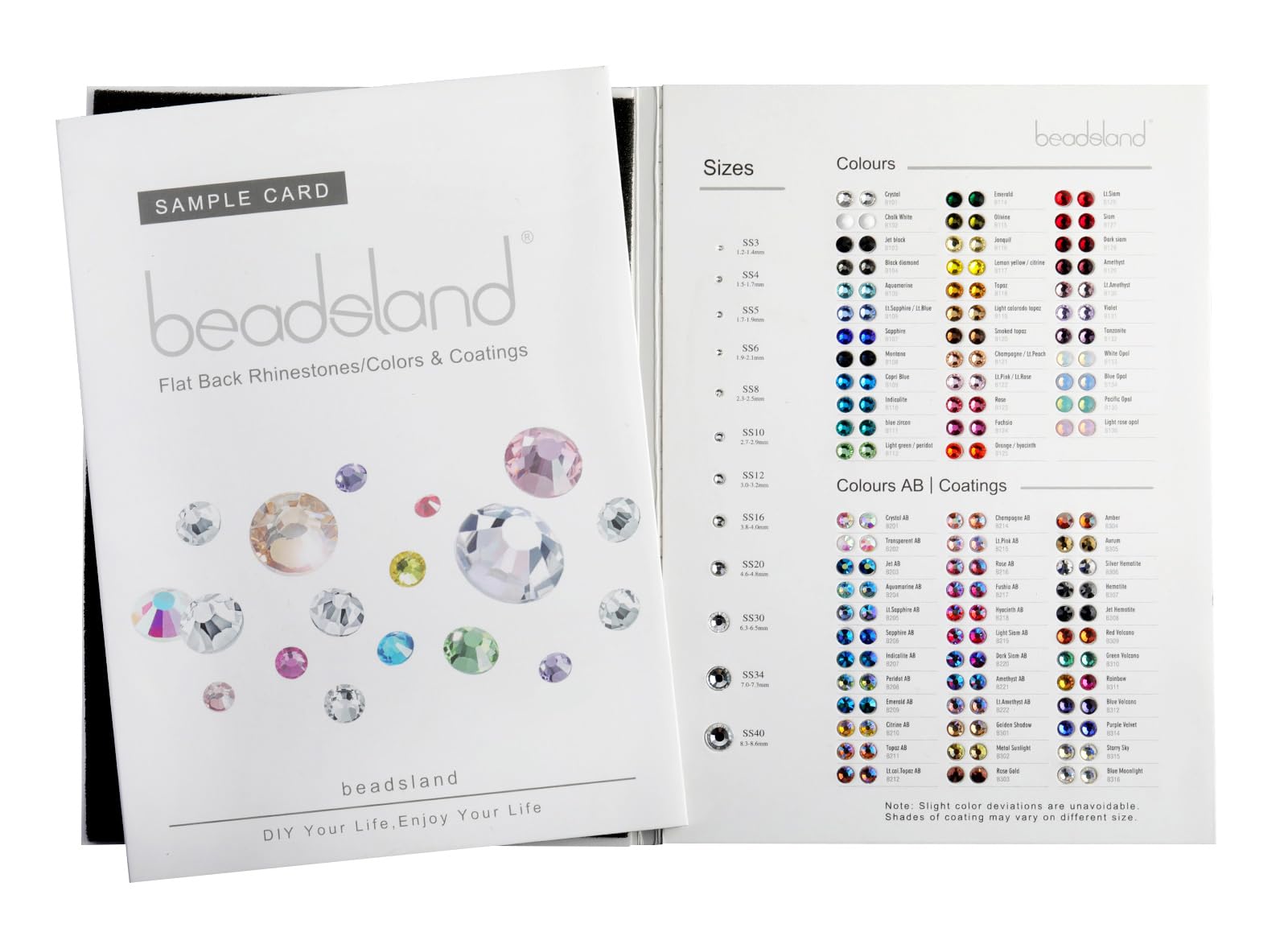 BEADSLAND variedad de colores en cristales para diseños brillantes.