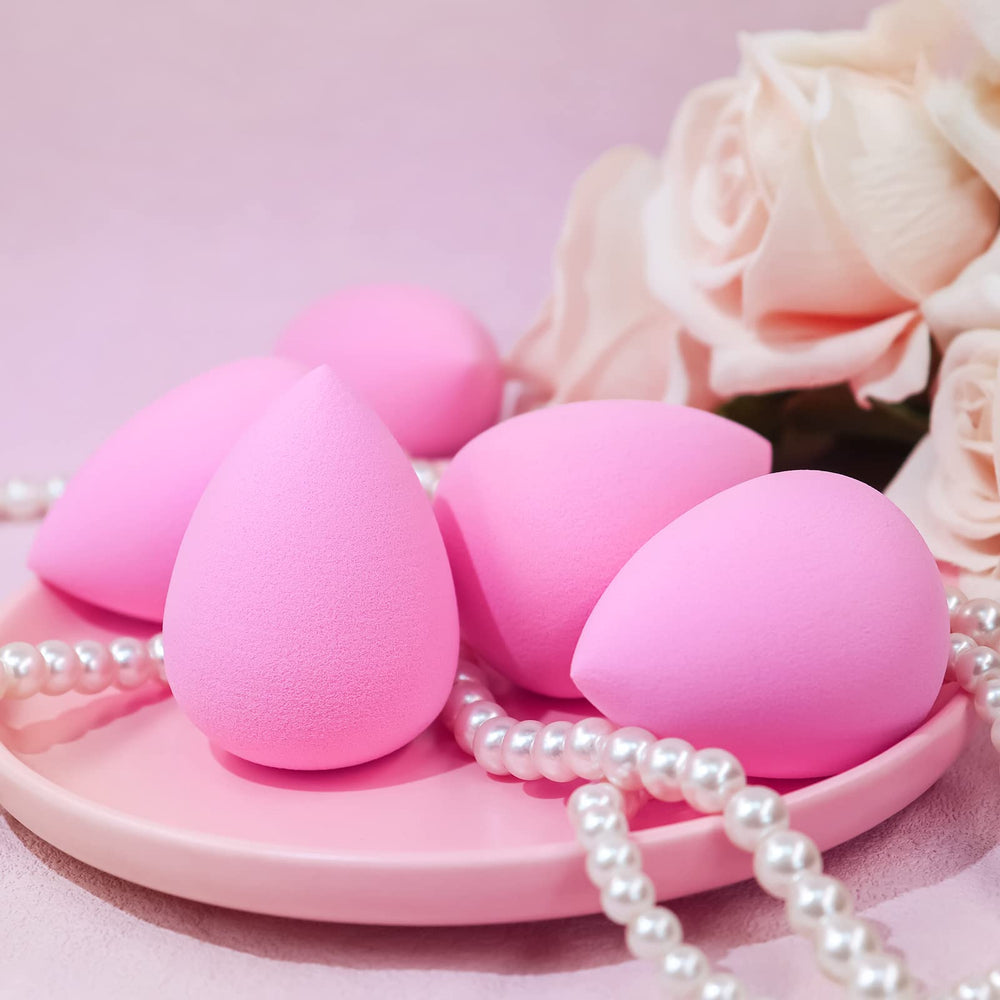 BEAKEY set de esponjas rosas, textura suave para líquidos, cremas y polvos.
