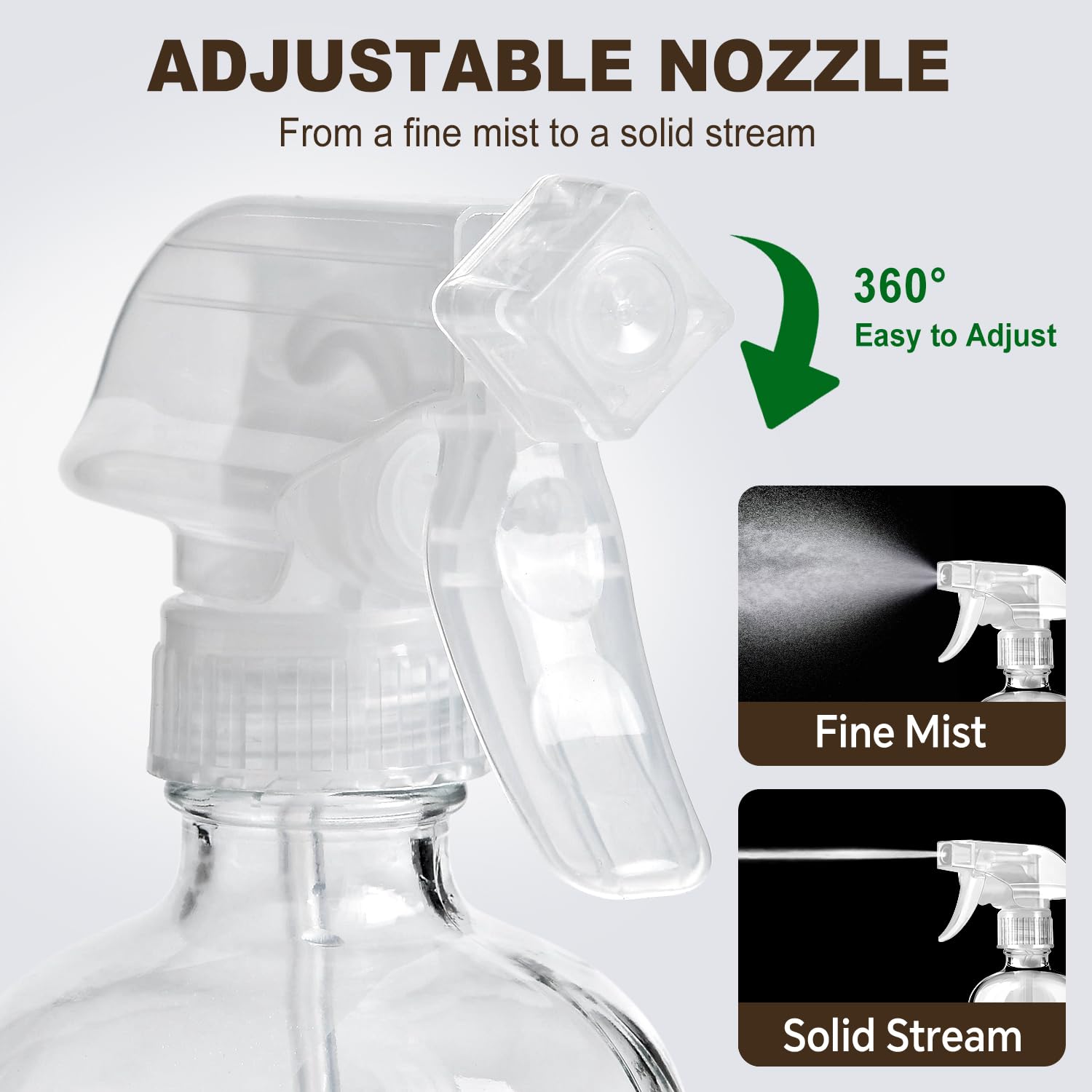 Bealee rociador resistente sin metal, ideal para limpieza y soluciones químicas