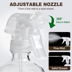 Bealee rociador resistente sin metal, ideal para limpieza y soluciones químicas