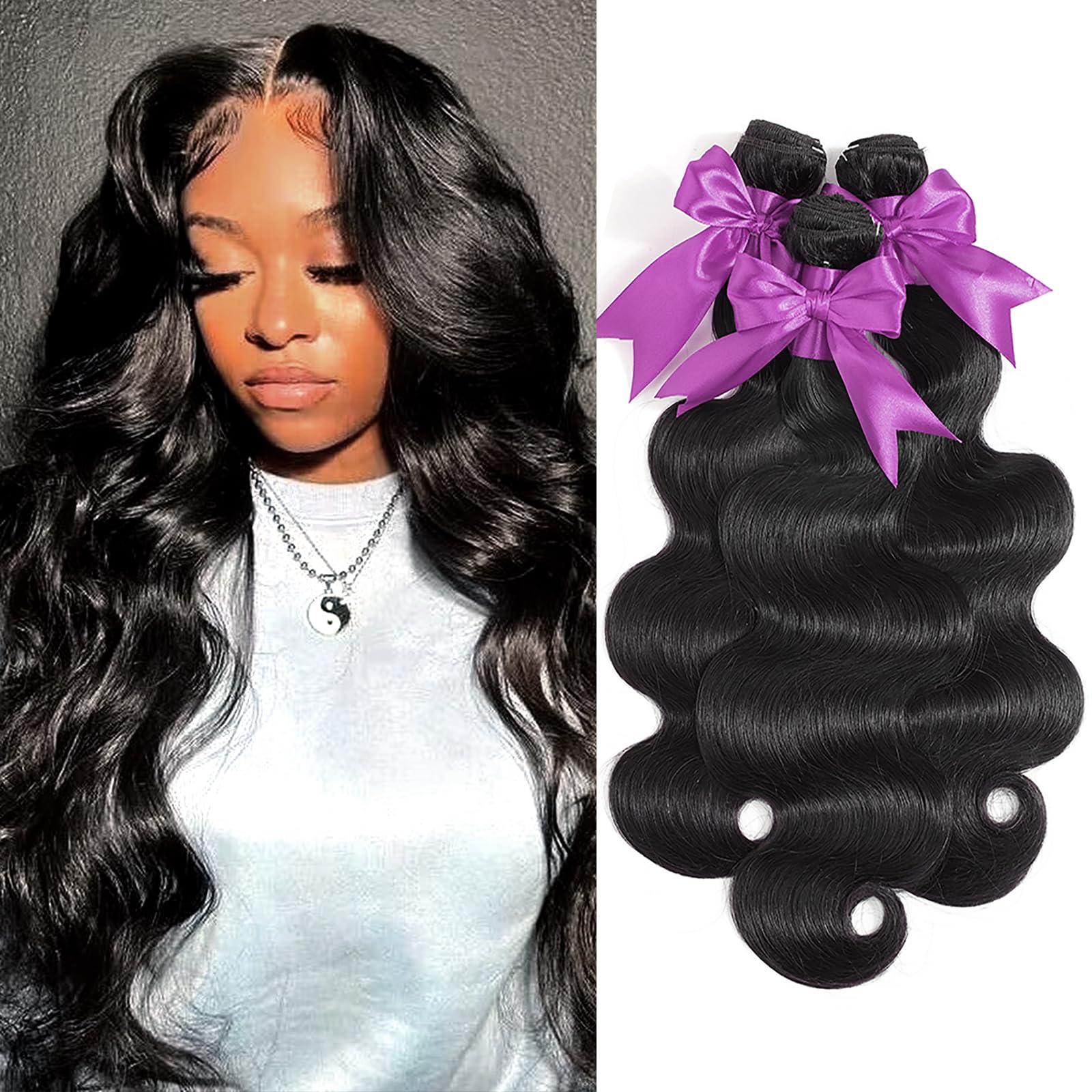BEANATASHA mechas brasileñas onduladas de 16 pulgadas para un peinado suave y duradero