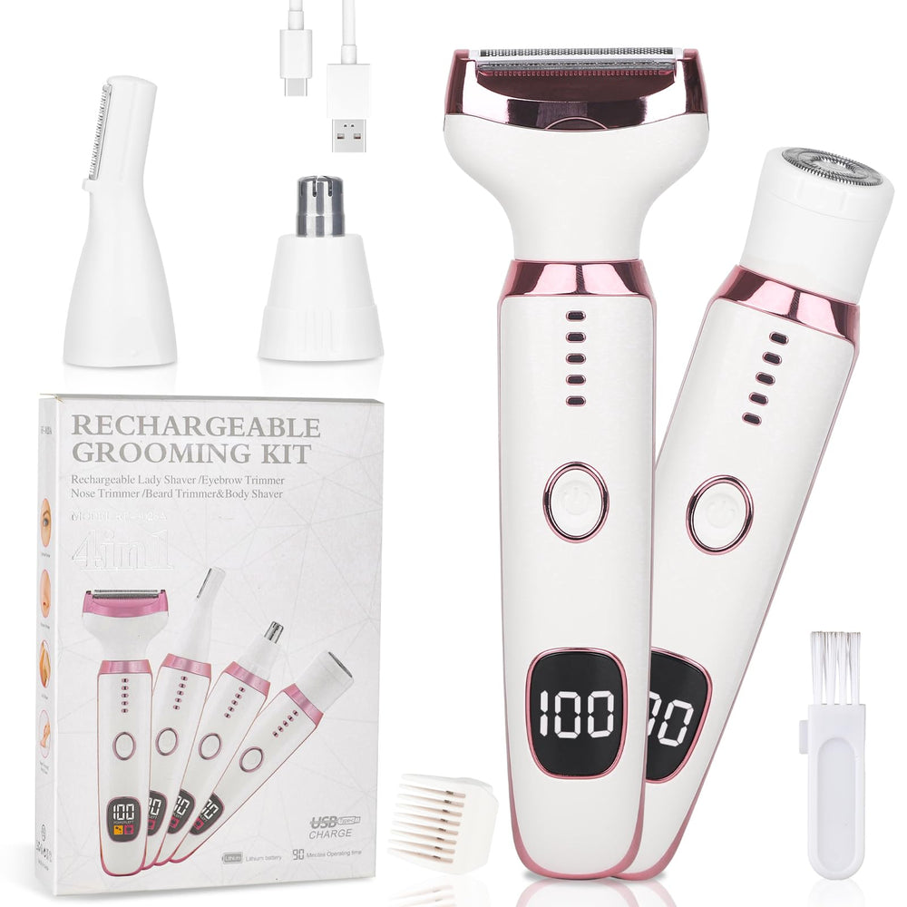 Beanify afeitadora eléctrica 4 en 1 para rostro y cuerpo, uso diario cómodo.