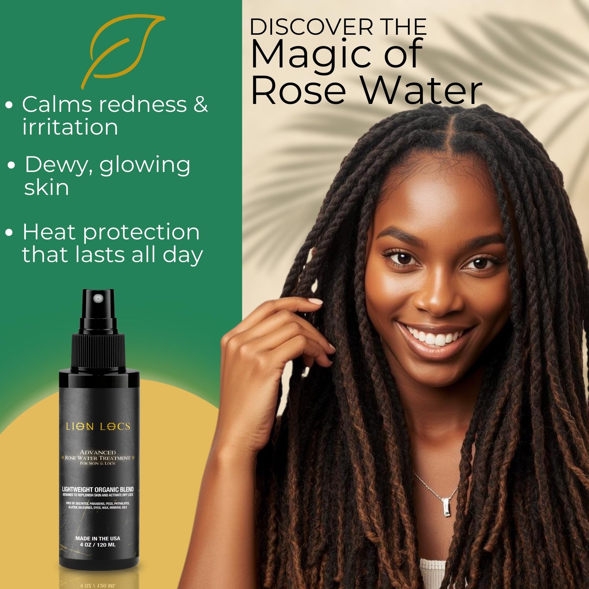 Beard Gains Lion Locs – brillance et élasticité accrues pour locs