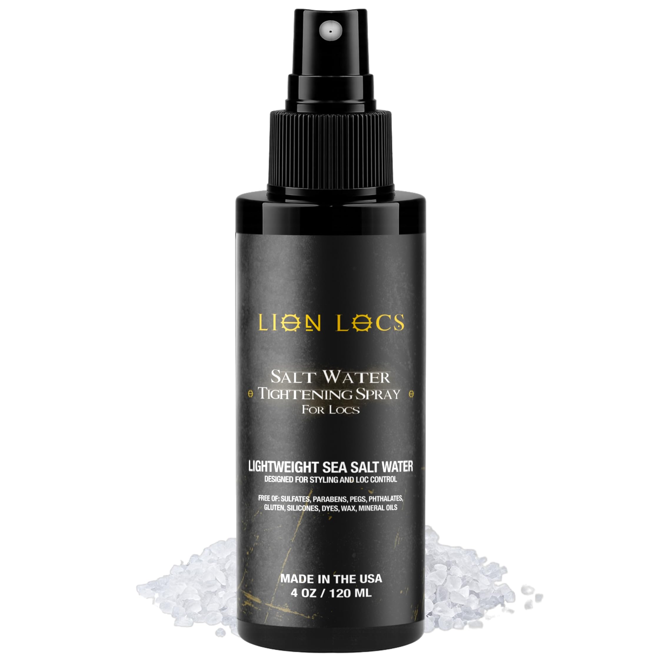 Beard Gains Lion Locs bruma para inicio de rastas con sal marina que hidrata suavemente.