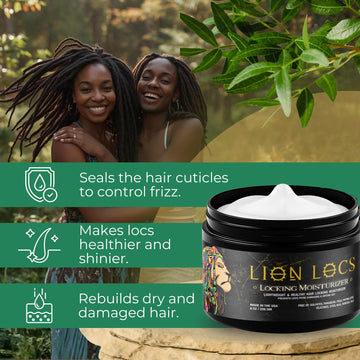 Beard Gains Lion Locs: cabello hidratado durante el retwist y la modelación.