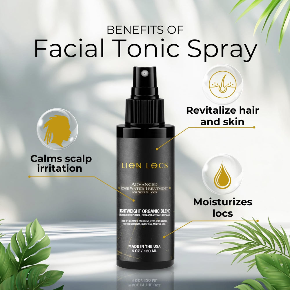 Beard Gains Lion Locs – pulvérisation légère sur cheveux texturés, hydratation rapide